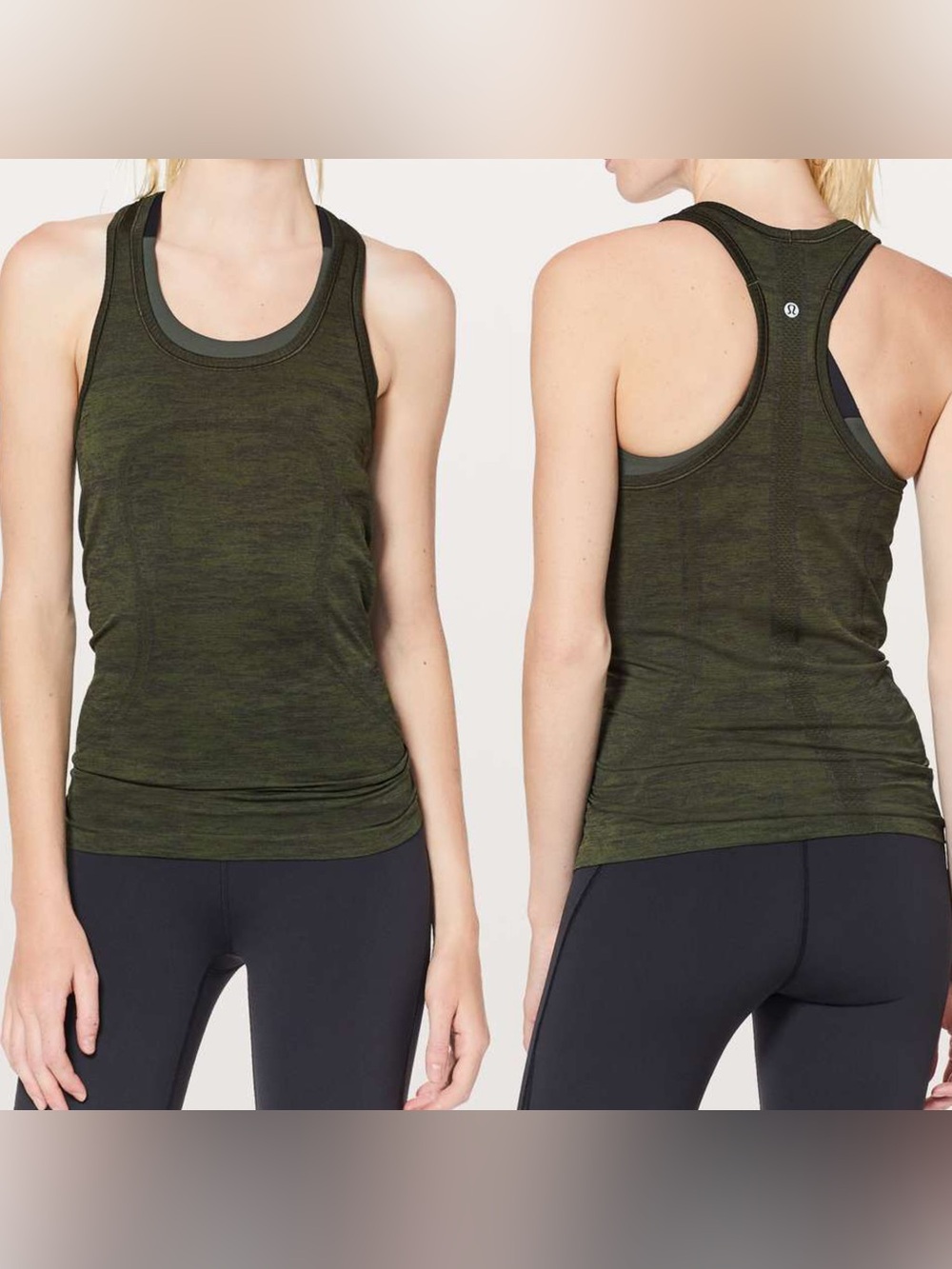Lululemon Swiftly Tech Racerback Tank Top Dark Olive Green Size 4
